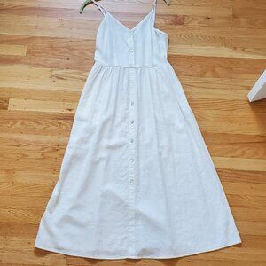 Target A New Day White Tank Dress with Buttons, size S